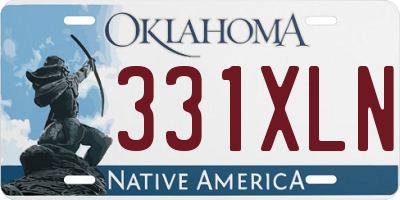 OK license plate 331XLN