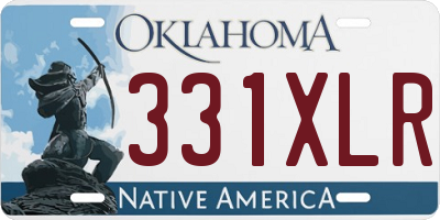 OK license plate 331XLR