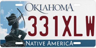 OK license plate 331XLW