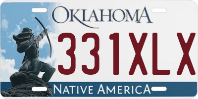 OK license plate 331XLX