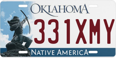 OK license plate 331XMY