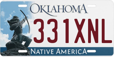 OK license plate 331XNL