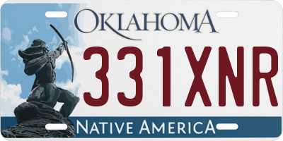 OK license plate 331XNR