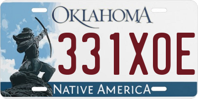 OK license plate 331XOE