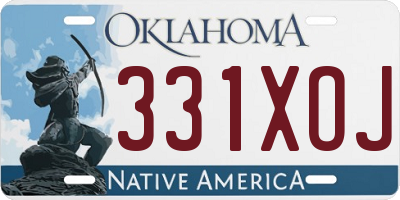 OK license plate 331XOJ