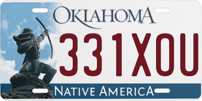 OK license plate 331XOU