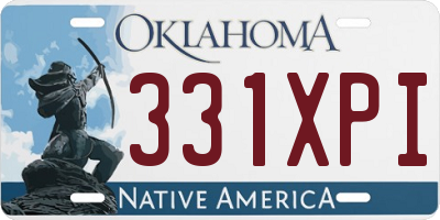 OK license plate 331XPI