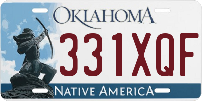 OK license plate 331XQF