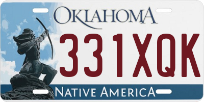 OK license plate 331XQK