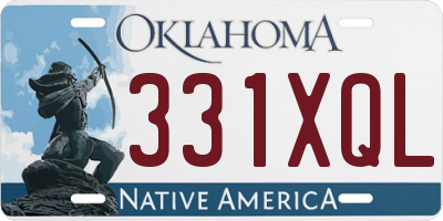 OK license plate 331XQL