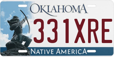 OK license plate 331XRE