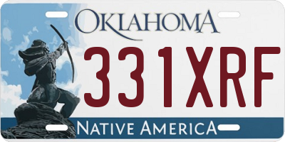 OK license plate 331XRF