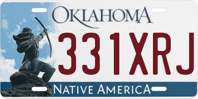 OK license plate 331XRJ
