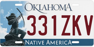 OK license plate 331ZKV