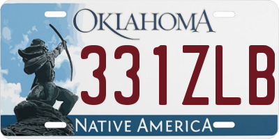 OK license plate 331ZLB