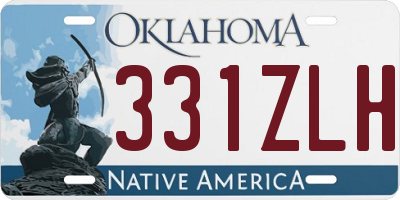 OK license plate 331ZLH