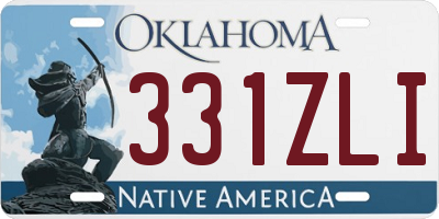 OK license plate 331ZLI