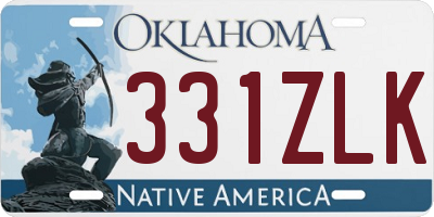 OK license plate 331ZLK