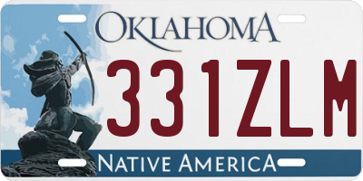 OK license plate 331ZLM