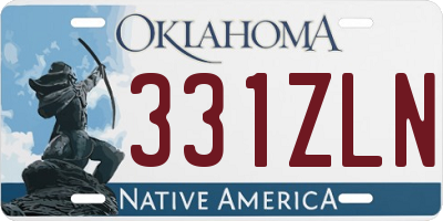 OK license plate 331ZLN