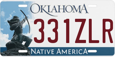 OK license plate 331ZLR