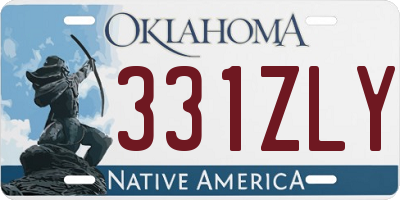 OK license plate 331ZLY