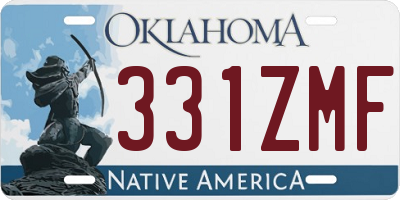 OK license plate 331ZMF