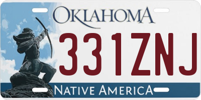 OK license plate 331ZNJ
