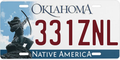 OK license plate 331ZNL