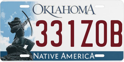OK license plate 331ZOB