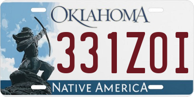 OK license plate 331ZOI
