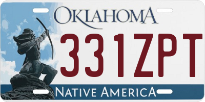 OK license plate 331ZPT