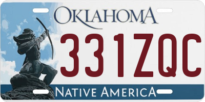 OK license plate 331ZQC