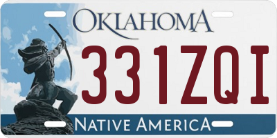 OK license plate 331ZQI