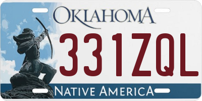 OK license plate 331ZQL