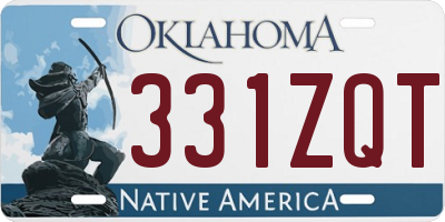 OK license plate 331ZQT