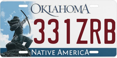 OK license plate 331ZRB