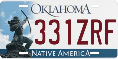 OK license plate 331ZRF