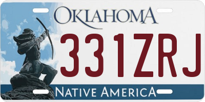 OK license plate 331ZRJ