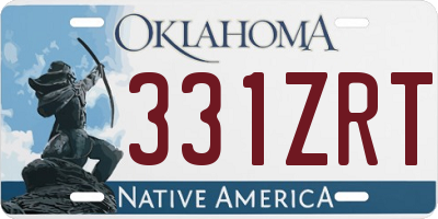 OK license plate 331ZRT