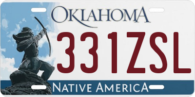 OK license plate 331ZSL