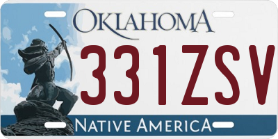 OK license plate 331ZSV