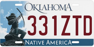 OK license plate 331ZTD