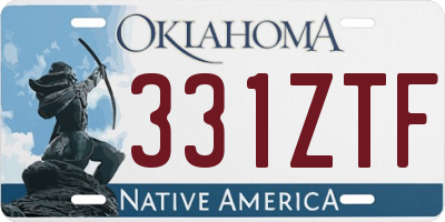 OK license plate 331ZTF