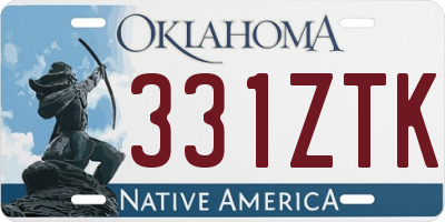 OK license plate 331ZTK