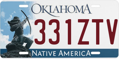 OK license plate 331ZTV