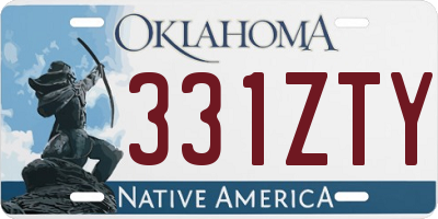 OK license plate 331ZTY