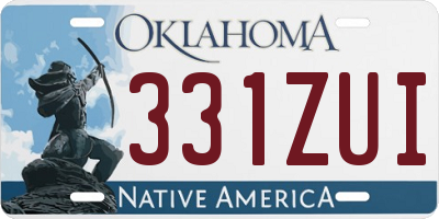 OK license plate 331ZUI