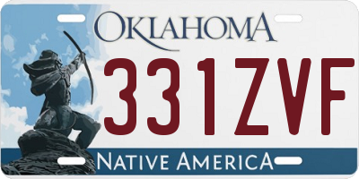 OK license plate 331ZVF