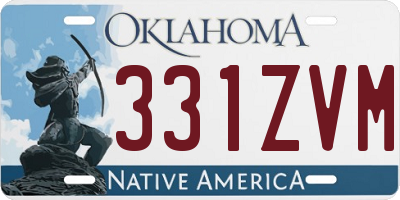 OK license plate 331ZVM